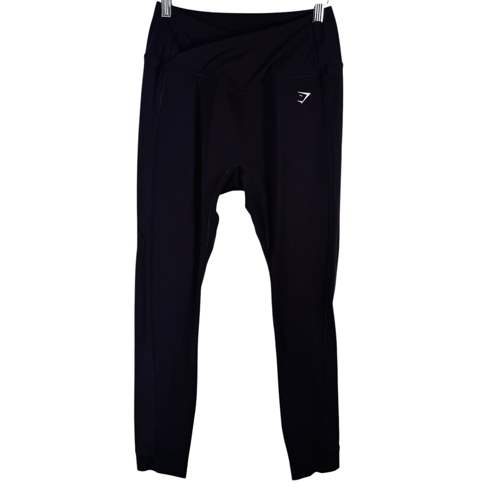 Gymshark Crossover Leggings High Waisted Athletic Purple‎ Plum Small 25"